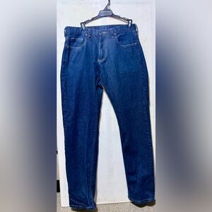 Dearborn Tailored Fit Men's Size-34 Dark Blue Straight-Leg Jeans